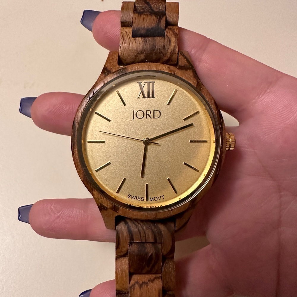 Men’s JORD Wood Watch ZEBRAWOOD & CHAMPAGNE